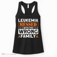 Leukemia Messed With The Wrong Family Leukemia Awareness Women's Tank Top thumb 0