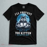 Literally Me Wolf Alpha Male Alpha Wolf I'll Protect You Kitten No Matter What  T-Shirt thumb 5