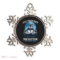Literally Me Wolf Alpha Male Alpha Wolf I'll Protect You Kitten No Matter What  Ornament thumb 0