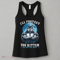 Literally Me Wolf Alpha Male Alpha Wolf I'll Protect You Kitten No Matter What  Women's Tank Top thumb 3