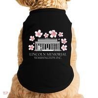Lincoln Memorial Washington Dc Monut Cherry Blossoms Doggie Tank thumb 0