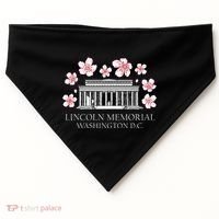 Lincoln Memorial Washington Dc Monut Cherry Blossoms USA-Made Doggie Bandana thumb 0
