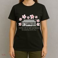 Lincoln Memorial Washington Dc Monut Cherry Blossoms T-Shirt thumb 4