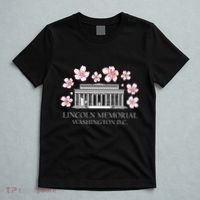Lincoln Memorial Washington Dc Monut Cherry Blossoms T-Shirt thumb 5