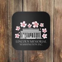 Lincoln Memorial Washington Dc Monut Cherry Blossoms Coaster thumb 0