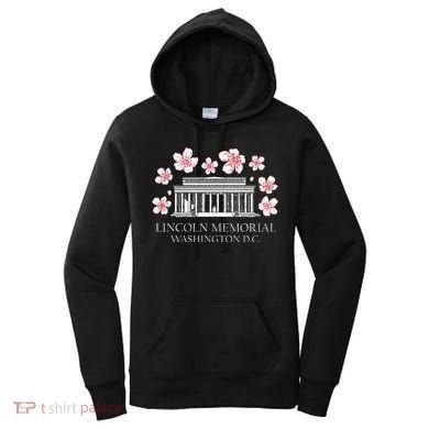Lincoln Memorial Washington Dc Monut Cherry Blossoms Women's Hoodie