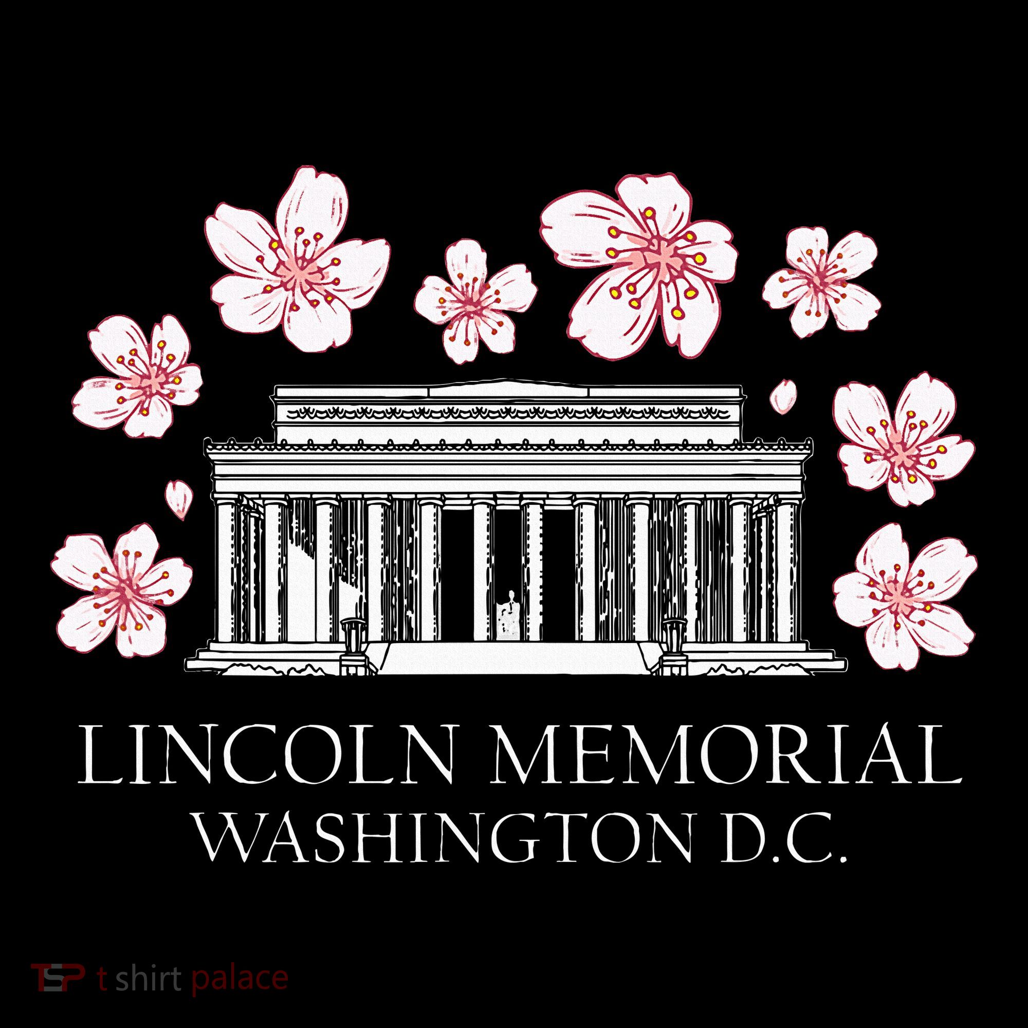 Lincoln Memorial Washington Dc Monut Cherry Blossoms Women's Hoodie