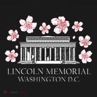 Lincoln Memorial Washington Dc Monut Cherry Blossoms Mousepad thumb 1
