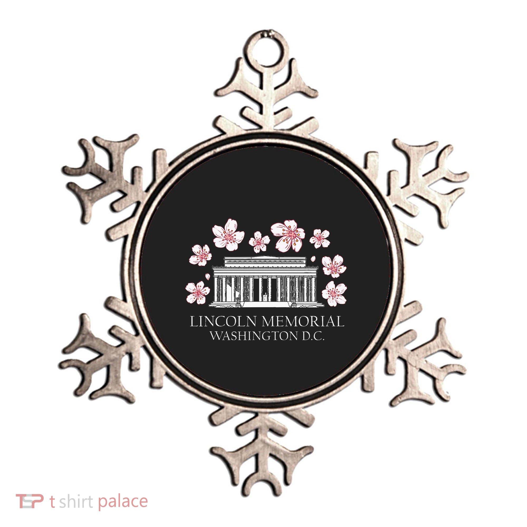 Lincoln Memorial Washington Dc Monut Cherry Blossoms Ornament