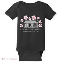 Lincoln Memorial Washington Dc Monut Cherry Blossoms Baby Bodysuit thumb 0
