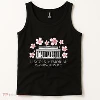 Lincoln Memorial Washington Dc Monut Cherry Blossoms Tank Top thumb 2