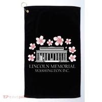 Lincoln Memorial Washington Dc Monut Cherry Blossoms Golf Towel thumb 0