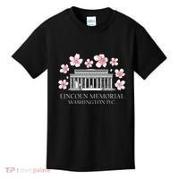 Lincoln Memorial Washington Dc Monut Cherry Blossoms Kids T-Shirt thumb 0