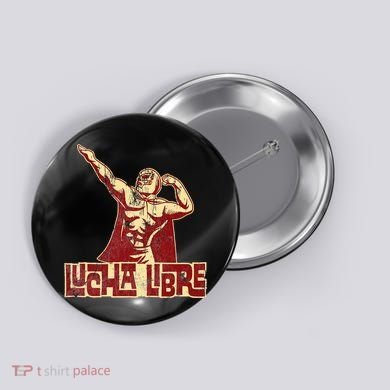 Luchador Mexican Wrestling Button
