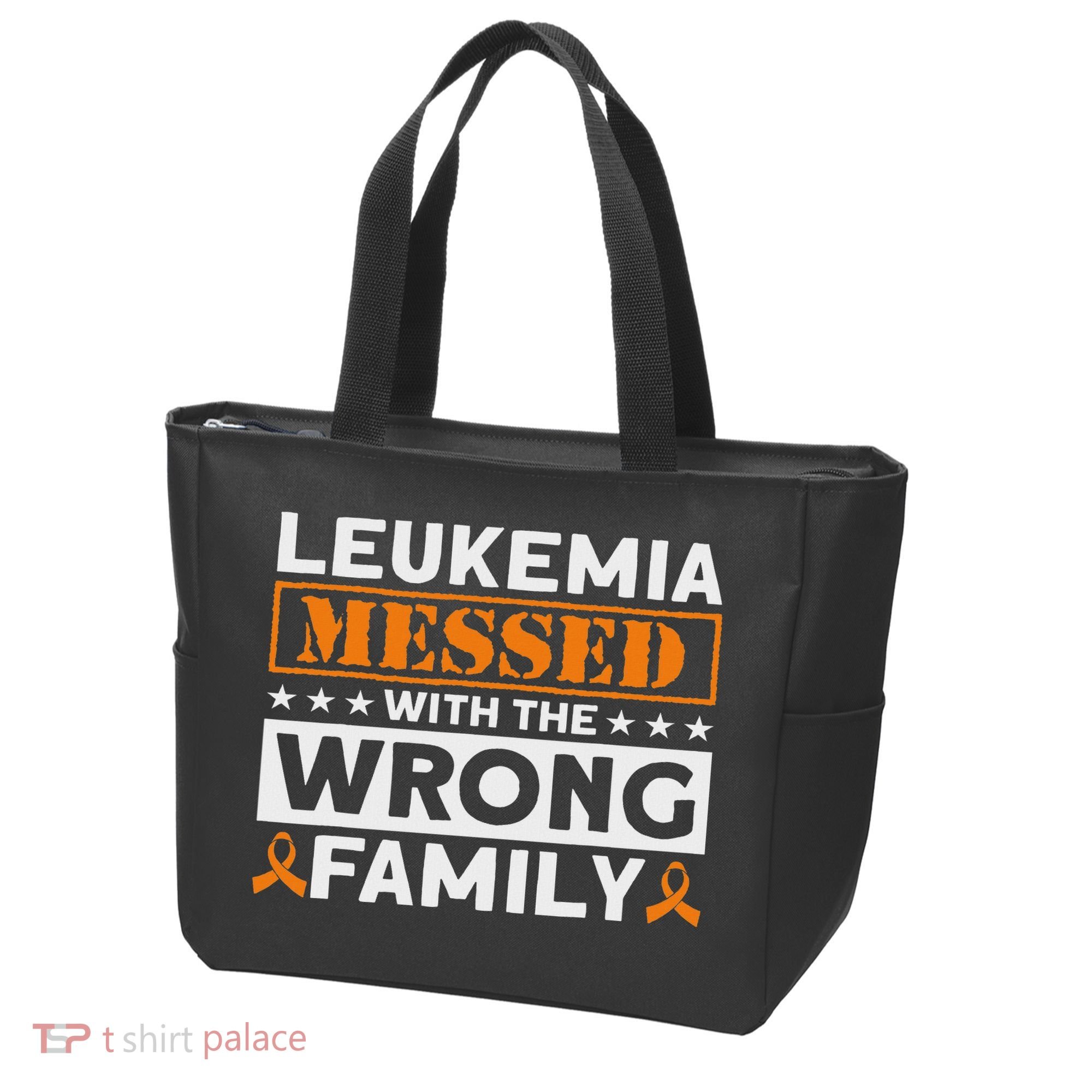 Leukemia Messed With The Wrong Family Leukemia Awareness Tote Bag