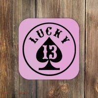 Lucky Number 13 Card Game Coaster thumb 0