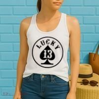 Lucky Number 13 Card Game Women's Tank Top thumb 2