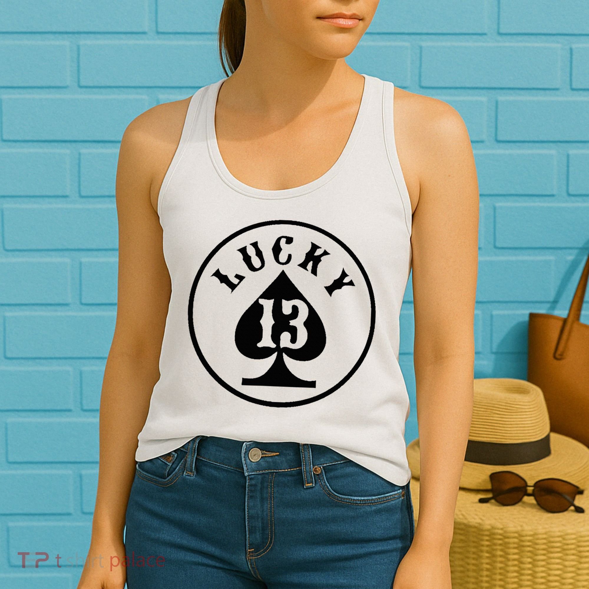 Lucky Number 13 Card Game Women's Tank Top