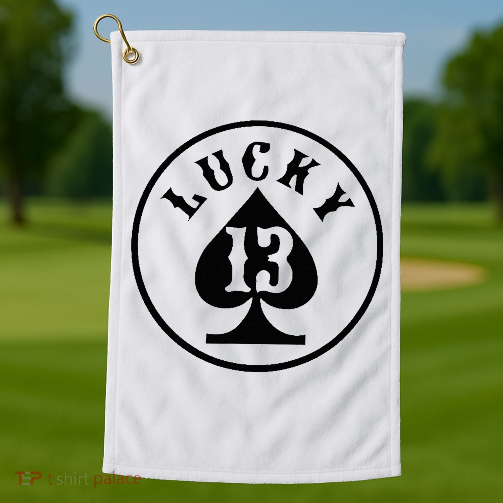 Lucky Number 13 Card Game Golf Towel