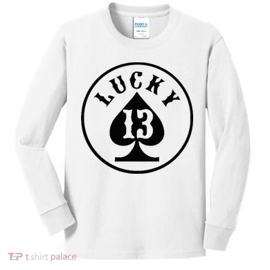 Lucky Number 13 Card Game Kids Long Sleeve Shirt