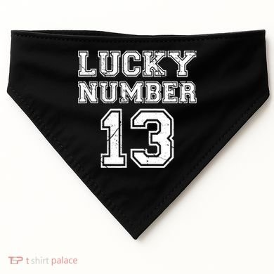 Lucky Number 13 TShirt USA-Made Doggie Bandana