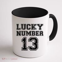 Lucky Number 13 TShirt Coffee Mug thumb 1