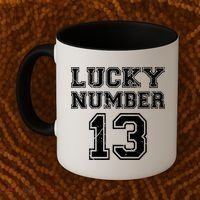 Lucky Number 13 TShirt Coffee Mug thumb 2