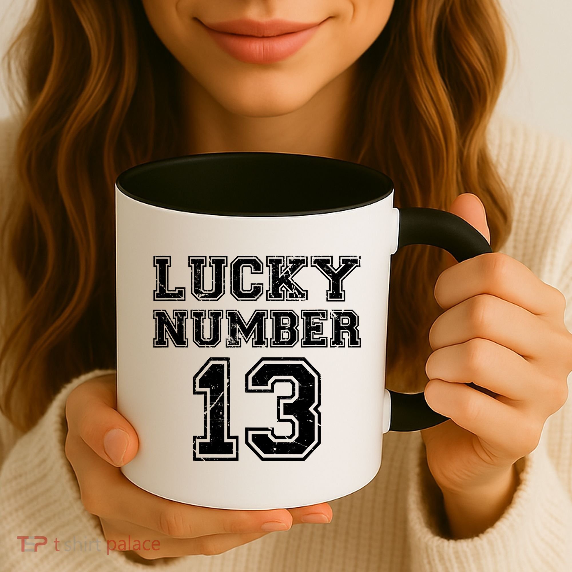Lucky Number 13 TShirt Coffee Mug
