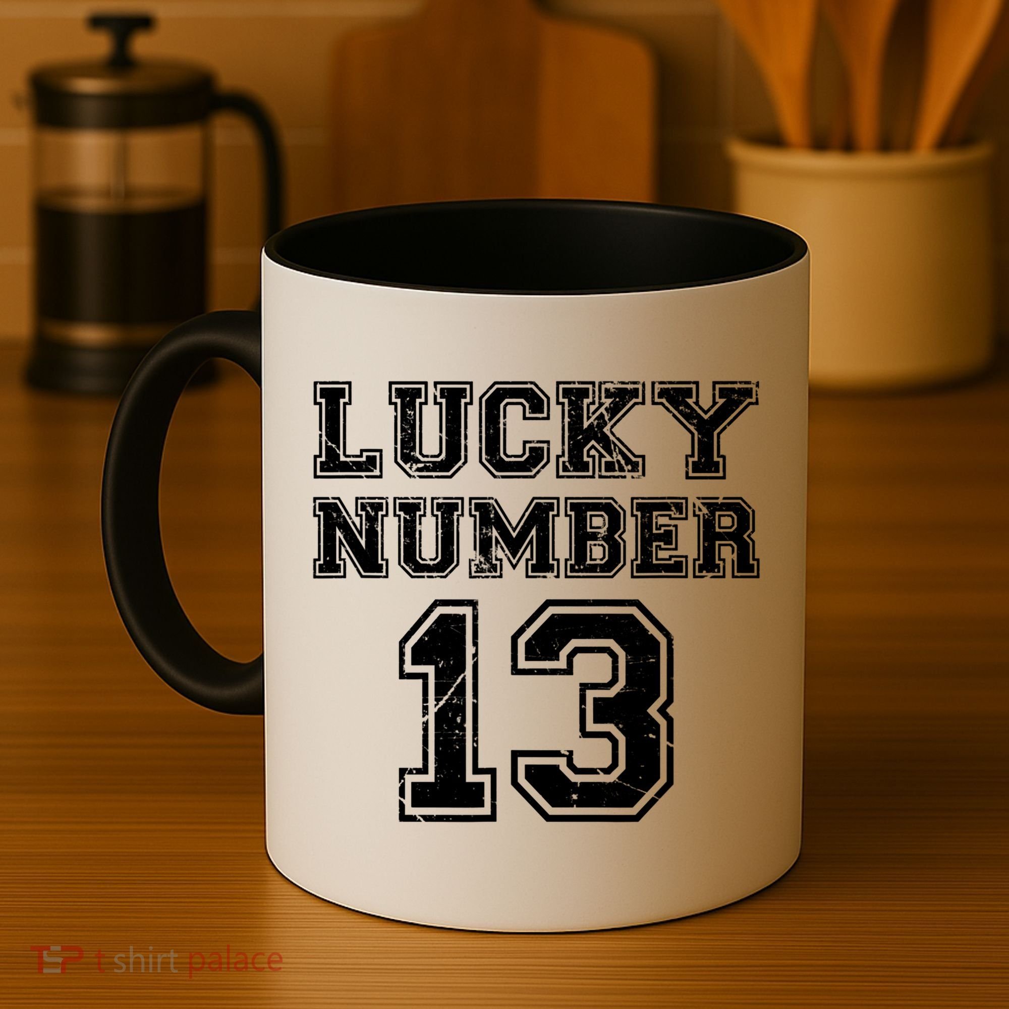 Lucky Number 13 TShirt Coffee Mug