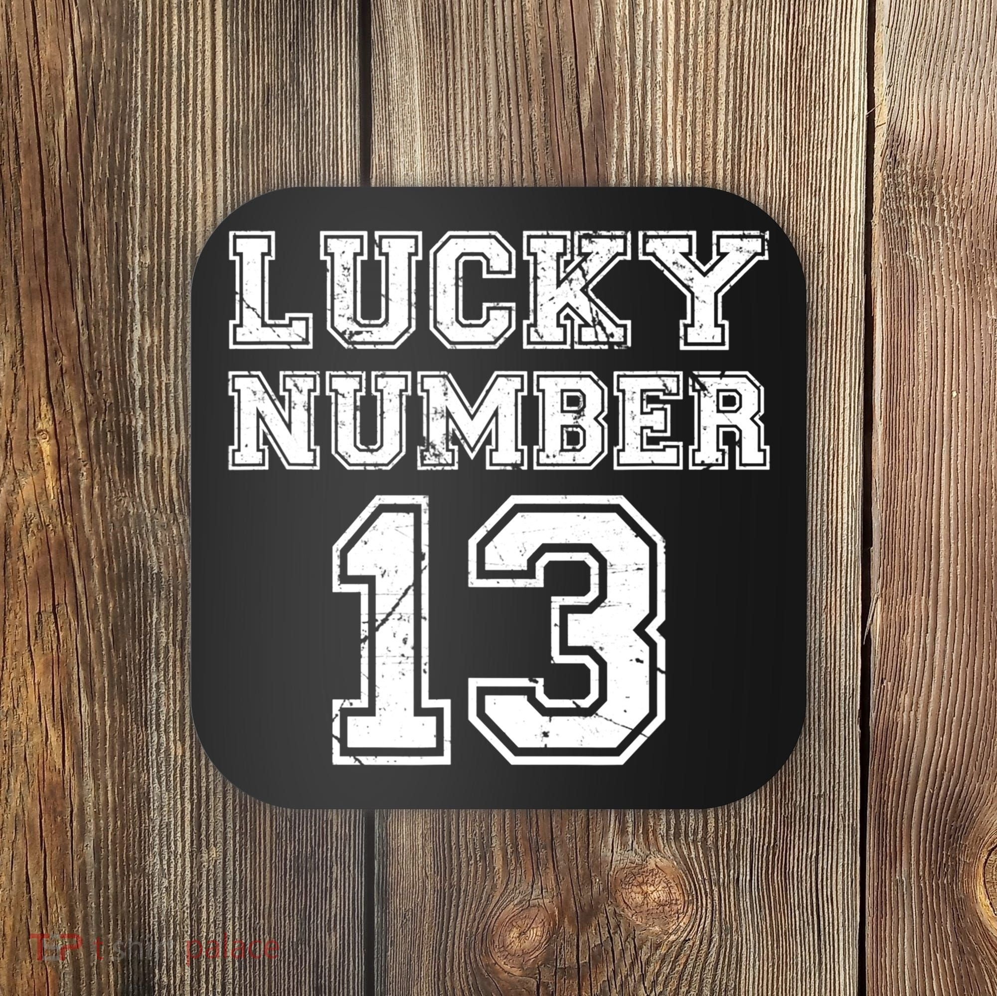 Lucky Number 13 TShirt Coaster
