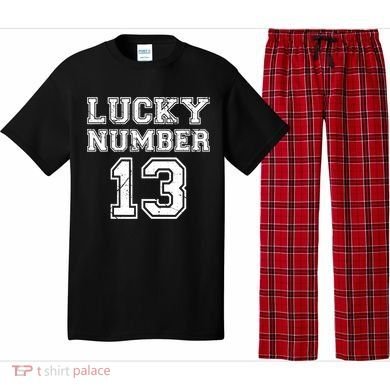 Lucky Number 13 TShirt Pajama Set