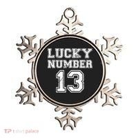 Lucky Number 13 TShirt Ornament thumb 0