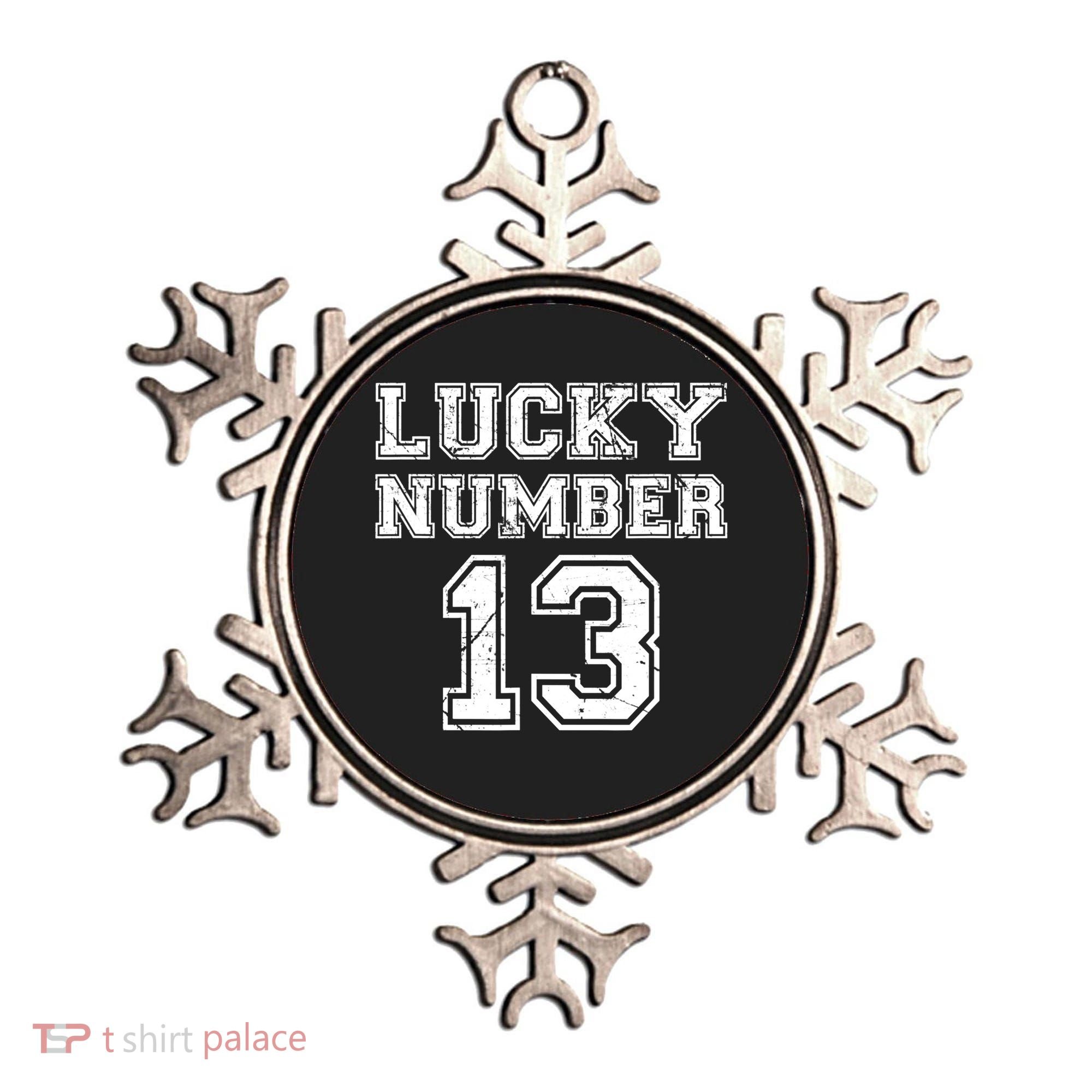 Lucky Number 13 TShirt Ornament