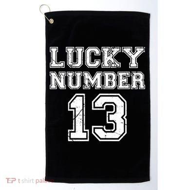Lucky Number 13 TShirt Golf Towel