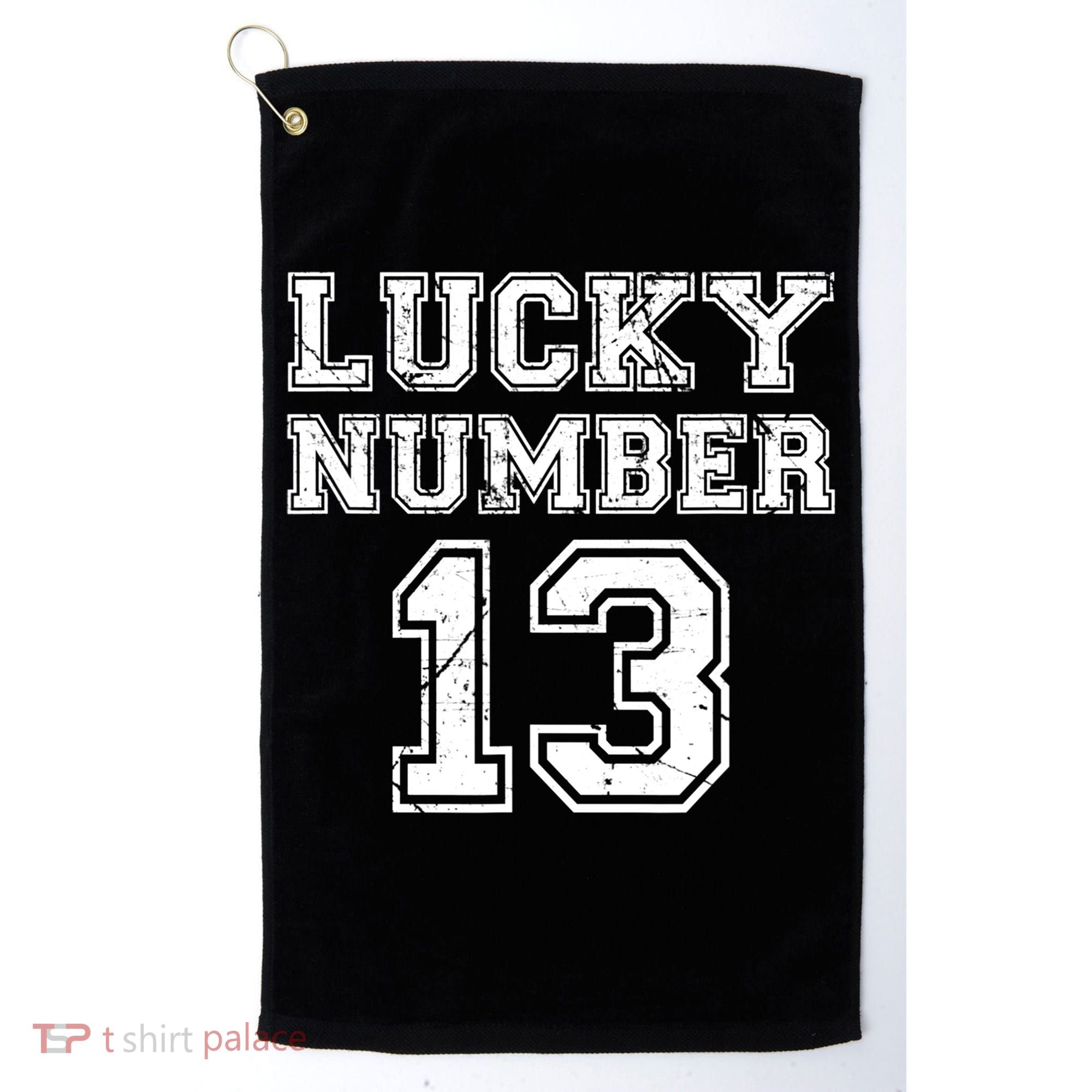 Lucky Number 13 TShirt Golf Towel