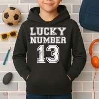 Lucky Number 13 TShirt Kids Hoodie thumb 2