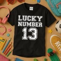 Lucky Number 13 TShirt Kids T-Shirt thumb 3