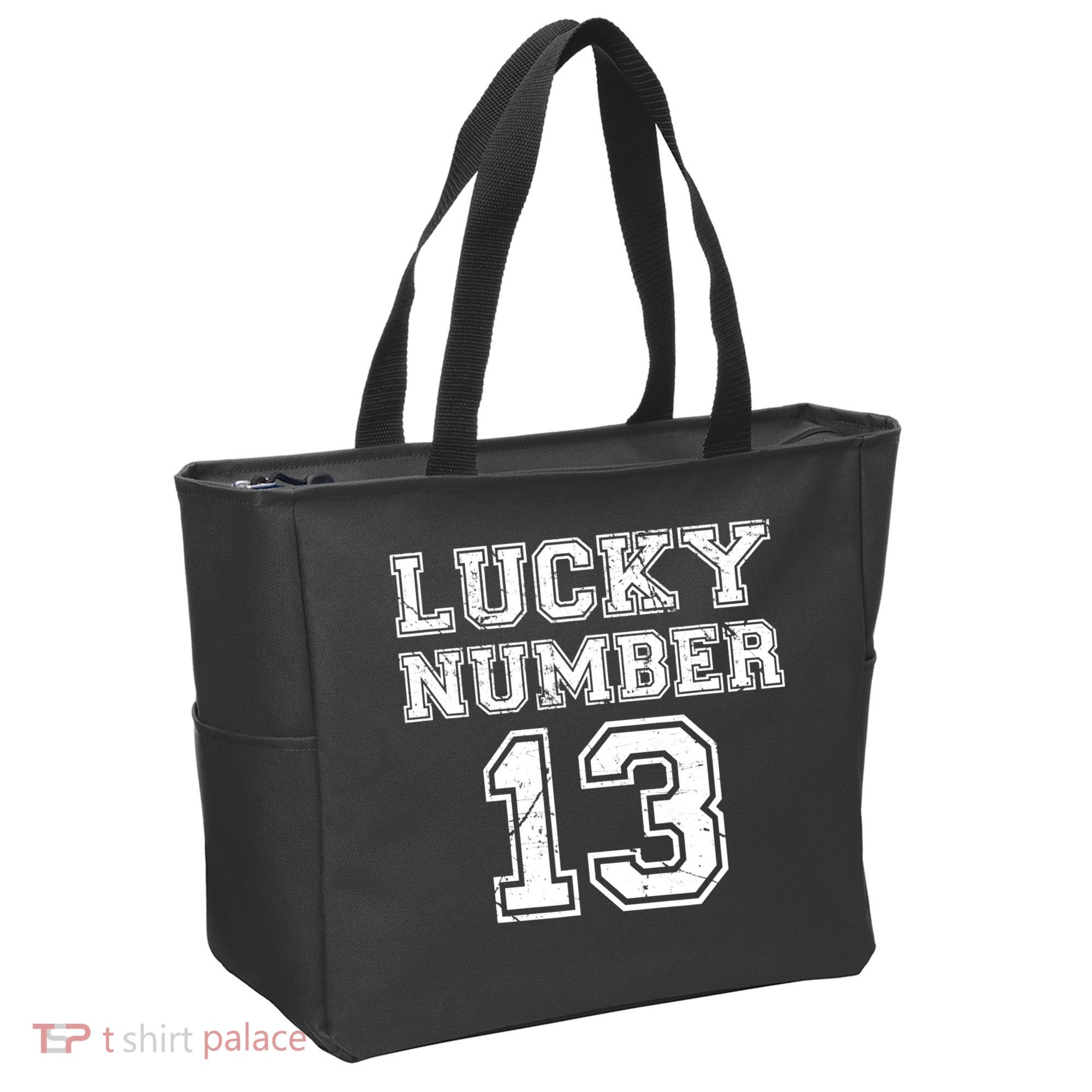 Lucky Number 13 TShirt Tote Bag
