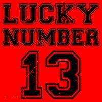 Lucky Number 13 TShirt Santa Hat thumb 1