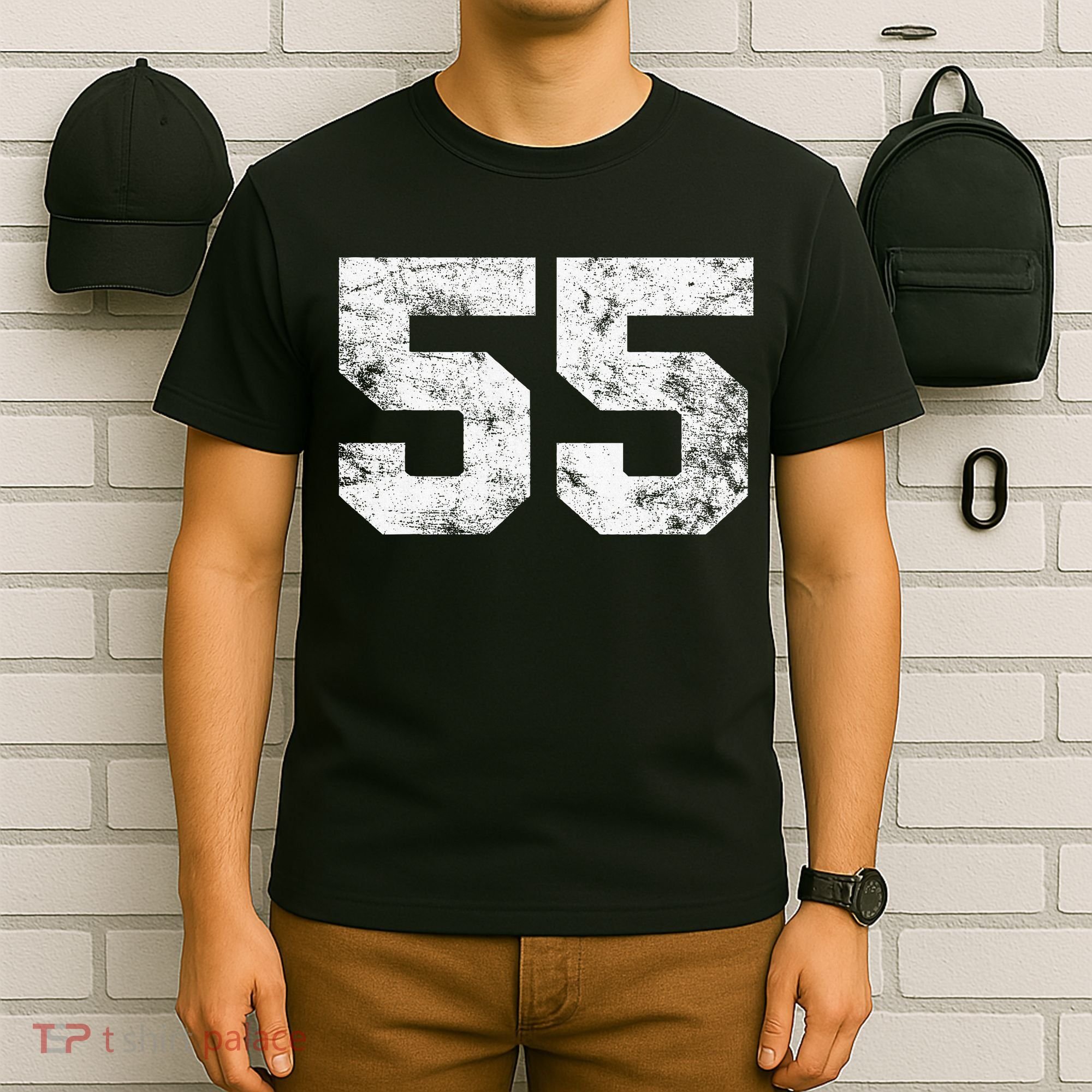 Lucky Number 55 Birthday Sports Player Team Athlete T-Shirt