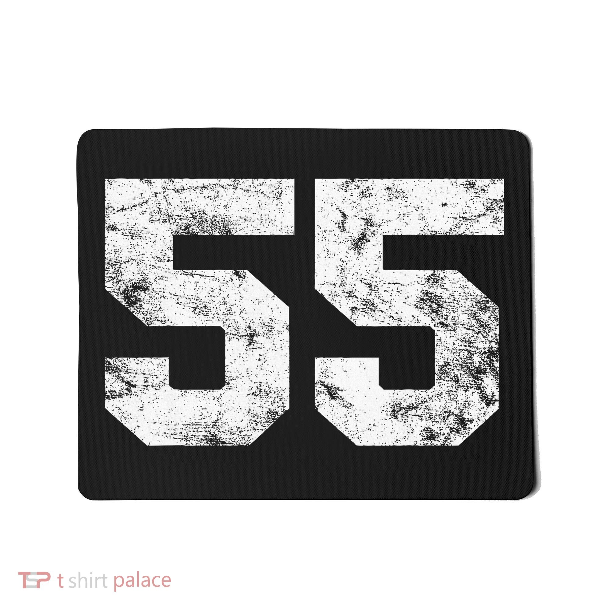 Lucky Number 55 Birthday Sports Player Team Athlete Mousepad