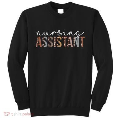 Leopard Nursing Assistant Appreciation Healthcare Workers Sweatshirt