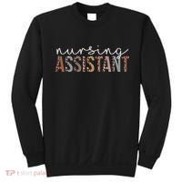 Leopard Nursing Assistant Appreciation Healthcare Workers Sweatshirt thumb 0