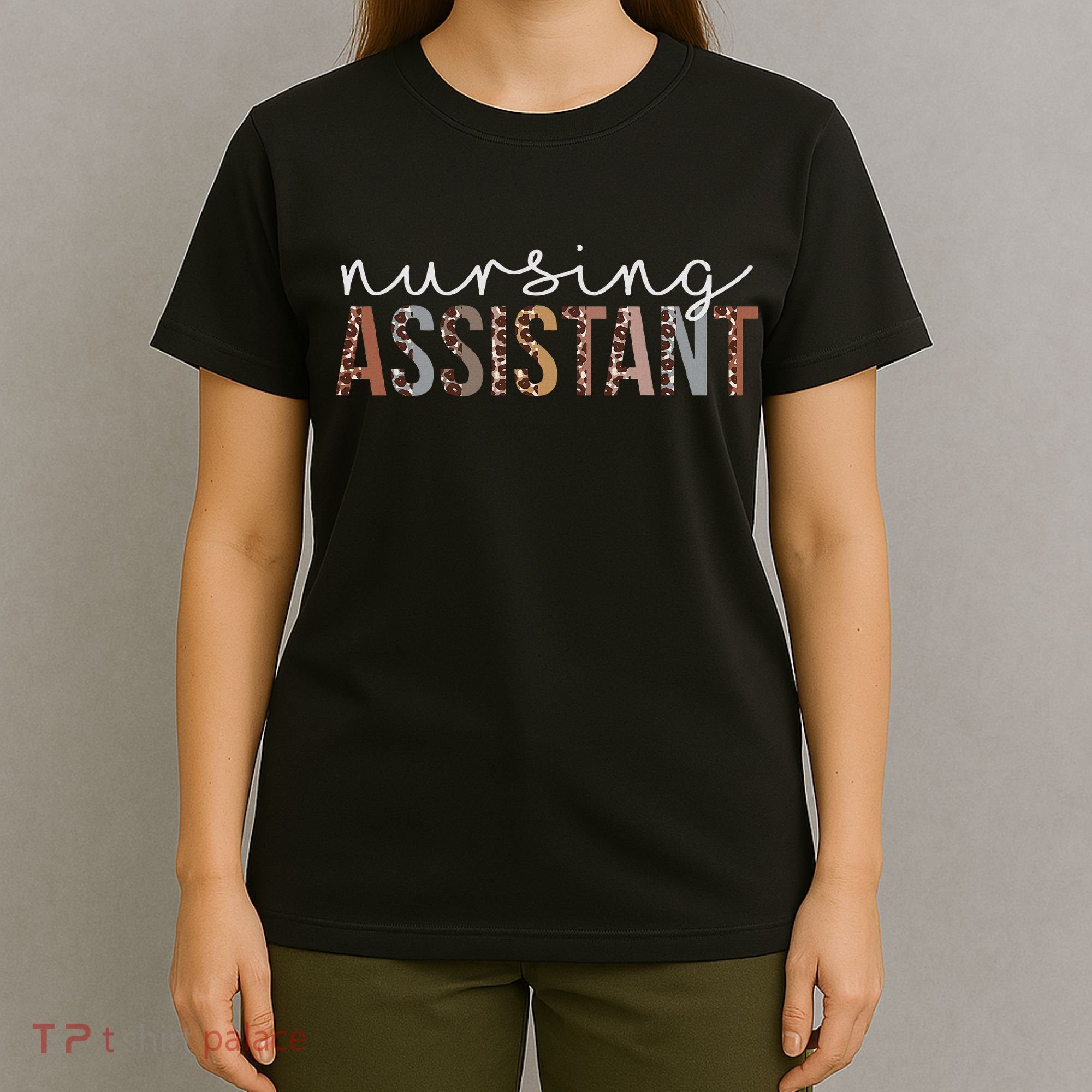 Leopard Nursing Assistant Appreciation Healthcare Workers T-Shirt