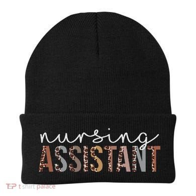 Leopard Nursing Assistant Appreciation Healthcare Workers Beanie