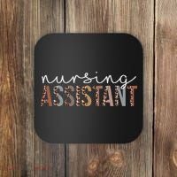 Leopard Nursing Assistant Appreciation Healthcare Workers Coaster thumb 0