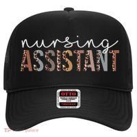 Leopard Nursing Assistant Appreciation Healthcare Workers Hat thumb 0