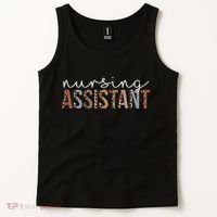 Leopard Nursing Assistant Appreciation Healthcare Workers Tank Top thumb 2