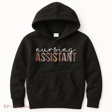 Leopard Nursing Assistant Appreciation Healthcare Workers Kids Hoodie