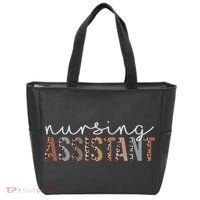 Leopard Nursing Assistant Appreciation Healthcare Workers Tote Bag thumb 0